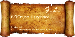 Fényes Lizandra névjegykártya